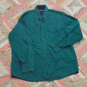 Soft Teal Flannel Buttondown